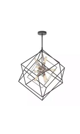Artika 846979035496 Imperium 9-light Brushed Nickel Modern Sputnik Geometric Cage Chandelier