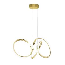 Artika 846979035878 Swirl 30-watt 1 Light Gold Modern Integrated Led Pendant Fixture For