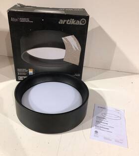Artika 846979036011 Alton 13 Inch 1-light Black Modern Led Flush Mount Ceiling Light