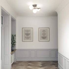 Artika 846979036493 Bloom 13 Inch 3-light Modern Brushed Nickel Led Flush Mount Ceiling Light