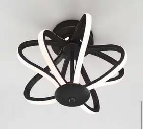 Artika 846979036844 Meridian 12 Inch Modern Black Integrated Led Flush Mount Ceiling Light