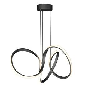 Artika 846979050420 Swirl 30-watt 1-light Matte Black Integrated Led Pendant Light
