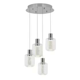 Chg4ls Artika Essence Globe 25-watt 4-light Chrome Modern Hanging Pendant Light