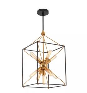 Cly2 Artika Sputnik Pendant 9-light Black Gold Modern Chandelier Dining Room Kitchen Island