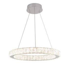 Drgl-c1 Artika Celebrity 20-watt 1 Light Chrome Modern Crystal Integrated Led Pendant