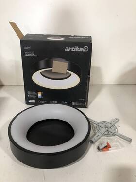 Fm-aic-hd2bl Artika Aiden 13 Inch 1-light Black Integrated Led 5 Cct Flush Mount-used