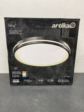 Fm-dec-hd2bl Artika Delray 15 Inch Black Integrated Led Flush Mount For Kitchen/b