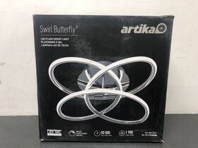 Fm-sb-hd2cr Artika Swirl Butterfly 16 Inch Led Ceiling Light