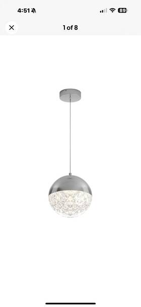 Pdt-ca5c-hd2cr Artika Pendant 81 Inch X10 1 Light Chrome Modern 5 Cct Integrated Led Fixture