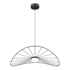 Pdt-toc-hd2bl Artika Tolena 15-watt 1 Light Black Modern 3 Cct Integrated Led Pendant Or