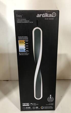 Pdt1-fi5c-hd2bl Artika Finley 1-light Black 5 Cct Led Mini Pendant Light New