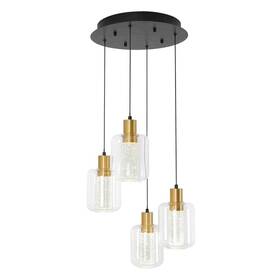 Pdt4-cg Artika Essence Globe 4-light Black Gold Modern Led Pendant Light For Dining Room
