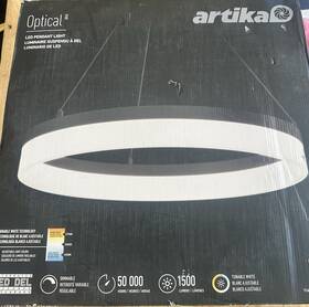 Artika Rg25wc-bl Optical Ring 30-watt 1 Light Black Modern 3 Cct Integrated Led Pendant