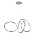 Artika Swirl 30-watt Integrated Led Chrome Modern Island Light Hanging Pendant