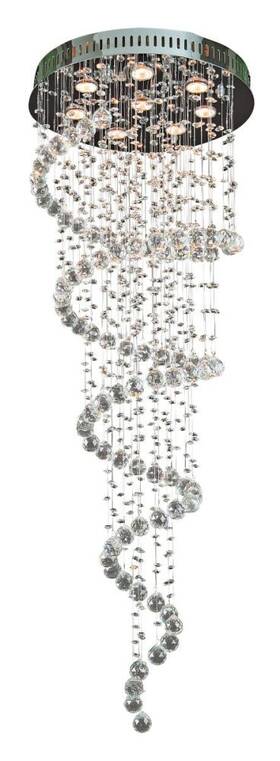 8007-2056c Artistry Chandelier Spiral K9 Crystal Living Dining Room Foyer Entry 8 Light Fixture 56 Inch