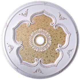 Art13-f1-075 Artistry Lighting Round 51 Inch Antique White Ceiling Medallion Gold Floral Motif