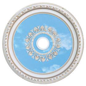 Art80-f1-022 Artistry Lighting Round 32 Inch Antique White Ceiling Medallion Blue Sky Motif