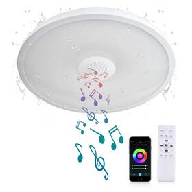Asall001-app Asall Smart Waterproof Led Flush Mount Ceiling Light Fixture 11 Inch 18w With Bluet