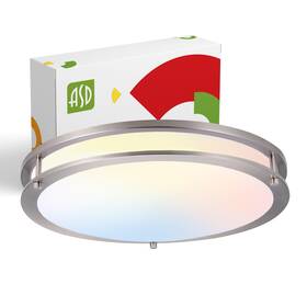 Asd 810050735551 Led 18 Inch Round Flush Mount Light Fixture 28w 2250lm 3000k-5000k 120v 3