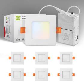 Asd 810050737524 Led Square Recessed Lighting 3 Inch - 2700k/3000k/3500k/4000k/5000k 6w 30w E