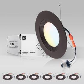 1009 Asd 810050739542 Retrofit Led Recessed Lighting 6 Inch Bronze 12w Lm Wet Rated Dimmable