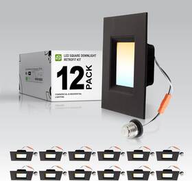 2700 Asd 810050739696 12x Oil Rubbed Bronze Recessed Square Ceiling Lighting 6 Inch 2700/3000/3500