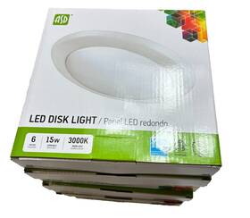 Asd Asd-lds-6d1530-wh Led Disc Light 6 Inch 15w 3000 White Pack Of