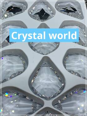 Asfour Crystal 911/2.5 16pcs 64mm Pendeloque French Prisms Chandelier Lamp Parts Pendant
