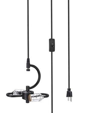 21044-1b Aspen Creative Plug Pendant Conversion Matte Black Swag Light Kit