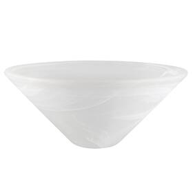 25302-64-1 Aspen Creative Alabaster Glass Shade For Medium Base Socket Torchiere Lamp Swag