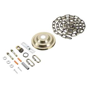 21520-21 Aspen Creative 810027063717 Chandelier And Light Fixture Canopy Kit With Collar Loop 6 Ft. Chain 5