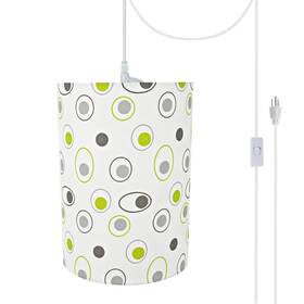 71130-21 Aspen Creative 811851036601 Plug-in Swag Conversion Kit Pendant Light With Transitional Drum Fab