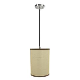 71270-11 Aspen Creative 811851036991 Hanging Ceiling Pendant Light With Transitional Drum Fabric Lamp Sha