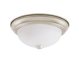63022-1 Aspen Creative Corporation 1-light Flush Mount In Brushed Nickel Finish With Whi