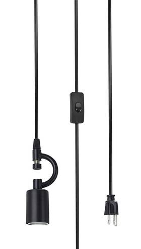 21043-1 Aspen Creative Corporation 811851032375 Plug Pendant Conversion Matte Black Swag Light Kit 1