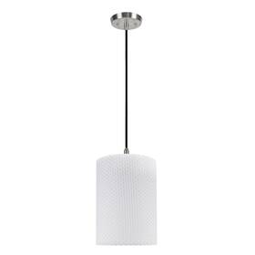 71033-11 Aspen Creative Corporation 811851035970 White Hanging Pendant Ceiling Light With Transition