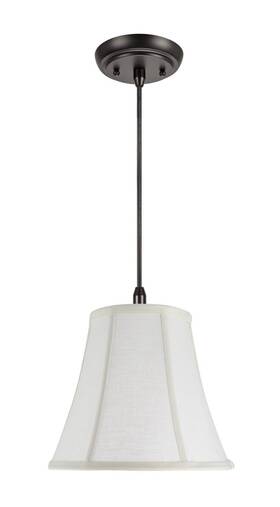 70040 Aspen Creative Corporation 814697027000 -light Pendant With Bell Shaped Spider Shade In Off White