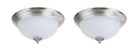 63017-12 Aspen Creative Satin Nickel Led Dimmable Flush Mount Ceiling Light
