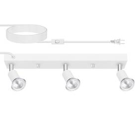 C0407us Auquee Plug In Track Lighting 16 Inch Led Light Fixtures Ceiling White 3 Way Gu1