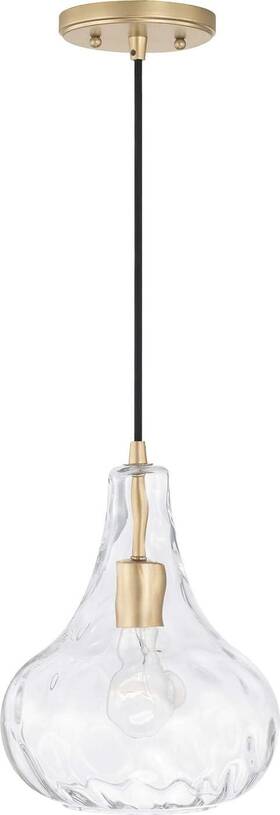 Aa1004sf Austin Allen & Co. River Transitional Clear Textured Glass Teardrop Pendant