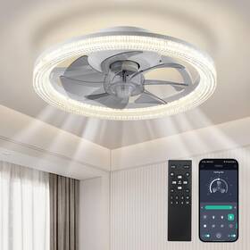 Au-cf-003 Auzev Ceiling Fans With Lights And Remote Low Profile Fan Light Fixture Mod