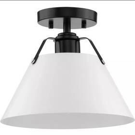 2335000131m Avec Avery Collection 11.1 Inch Modern Craftsman Matte Black Semiflush