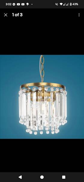 A500002-191 Avec Cerise Collection Luxery Brushed Gold Pendant Light New