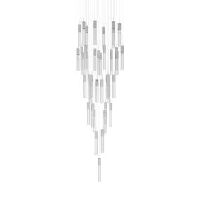 Hf1903-41-gl-ch Avenue Lighting Hf1903-41-gl The Original Glacier 41 Light 36 Inch W - Chrome