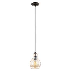 40618-92 Aviance Lighting Midand 1-light English Bronze Mini Pendant With Champagne Glass