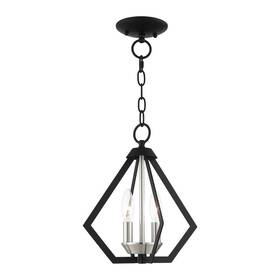 40922-04 Aviance Lighting Dorrance 11.25 Inch 2-light Black Diamond Convertible Mini Chandelier/semi Flush