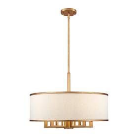 Hd44562 Aviance Lighting Cameron 7 Light Hand Painted Antique Gold Leaf Chandelier