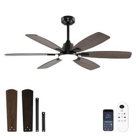 Sy-86brown Ayaoty Ceiling Fans With Lights 52 Inch Fan Light And Remote 3cct Dim