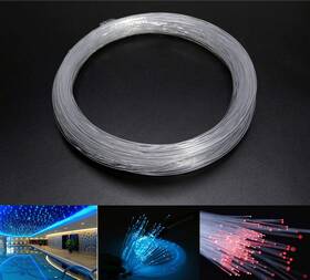 1.5mm0.06in Azimom 769407394333 Pmma Plastic End Glow Fiber Optic Cable 50m164ft/roll For Star S