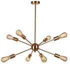 B076ch158b Vinluz Sputnik Chandelier Lights Brushed Brass Modern Pendant 746591219369